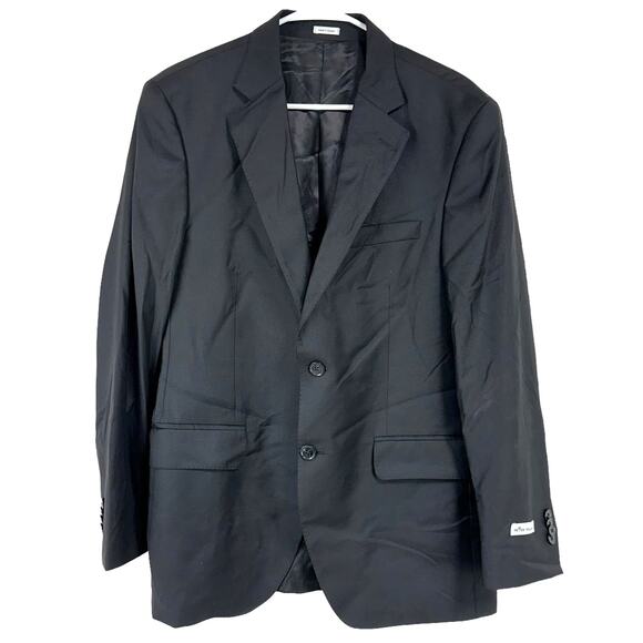 Peter Millar NWT Flynn Classic Fit Wool Blazer Black Men's Size 42R 2 Button - Picture 1 of 8